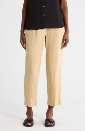 Elie Tahari Pleated Cropped Pants in Tan at Nordstrom Rack, Size X-Small