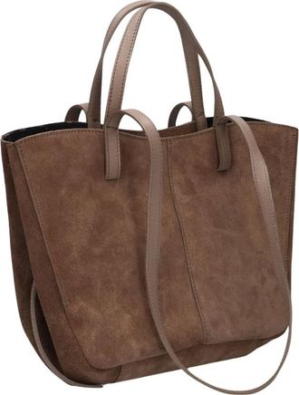 Notre-V Tassen, Dames, Grijs, ONE Size, Leer, Martha Suede