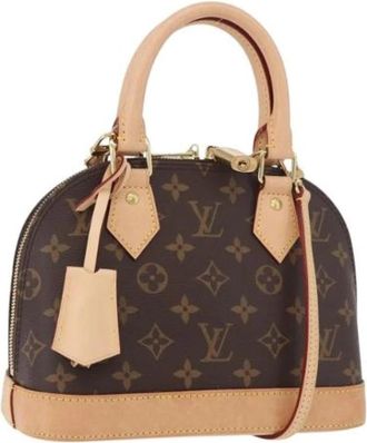 Louis Vuitton Tweedehands Canvas Louis Vuitton tassen - Dames - Vintage Handtas - Bruin - ONE Size - Vintage