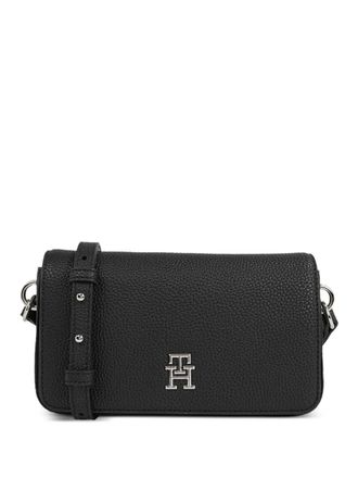 Tommy Hilfiger logo-plaque crossbody bag - women - Polyurethane - One Size - Black
