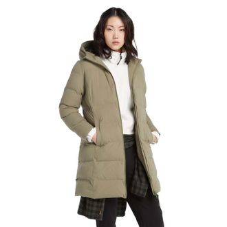 Timberland Womens Durable Water Repellent Parka Jacket in Green - Size X-Large