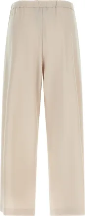 Max Mara Womens Beige Virgin Wool Athletic Pants