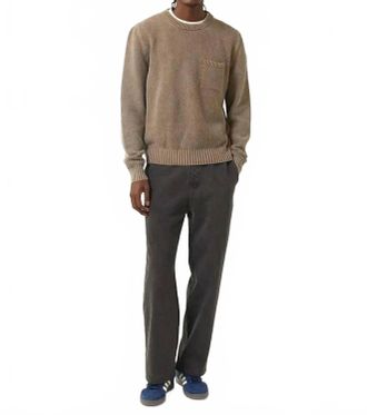 Corridor Pocket Crewneck Top In Brown