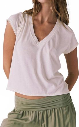 Chaser Gator Starry V Neck Tee In White
