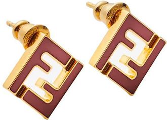 Fendi Ff Earring Metal/Enamel Accessories