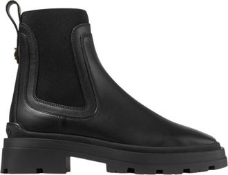 Jimmy Choo London Veronique 45Mm Black Leather Ankle Boots, Brand Size 35.5 ( US Size 5.5 )