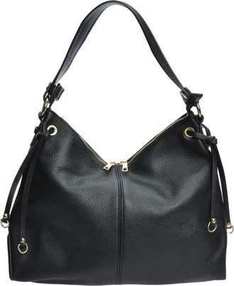 Isabella Rhea Zwart Rundleer Tas