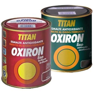Titan Esmalte Antioxidante Oxiron Liso Efecto Forja 4 L Negro