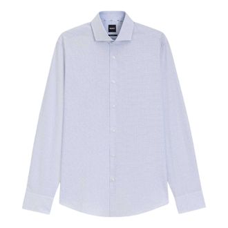 HUGO BOSS Mens Joe Cotton Spread Collar Regular Long-Sleeved Shirt (White) - Size 15.5 inch