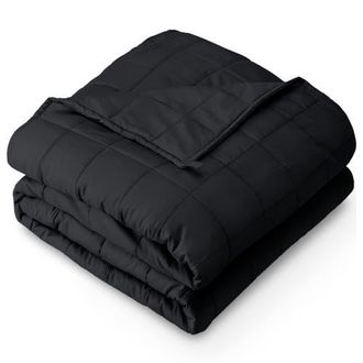 Bare Home Cotton Weighted Blanket in Black at Nordstrom, Size 25 Lb