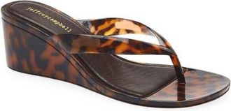 Jeffrey Campbell Gigabyte Wedge Flip Flop in Tortoise at Nordstrom, Size 11