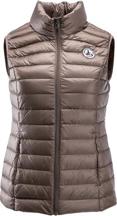 Jott Taupe Mouwloos Donsvest - Dames - Bodywarmers - Grijs - M - Jassen