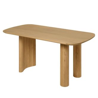 Wabi Home Mesa de comedor de madera maciza de sungkai 140cm