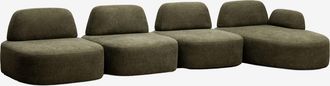 Sklum Sof&aacute; Modular Chaise Longue Derecho De 4 Piezas Tapizado Giorgia Sklum