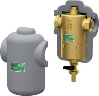Far Filtro defangatore per impianti termici con magnete e coibentazione 11/2 - femmina/femmina - 12500 gauss FAR