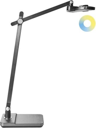 Beliani Lámpara de escritorio LED para oficina ajustable regulador de intensidad continuo modos CCT gris Serpens