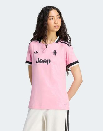 adidas Juventus 26/27 maglia away in rosa acceso / nero