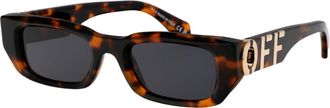 Off-white Unisex Sunglasses Fillmore Havana Dark Grey Acetate