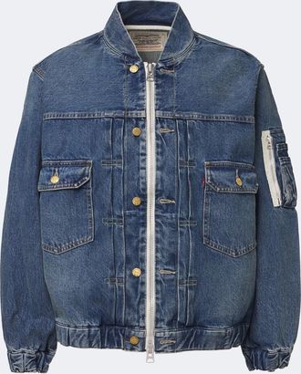 sacai Chaqueta bomber de denim