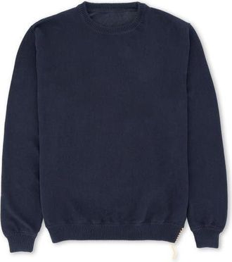 Fortela Rover Cotton Crewneck Sweater in Blue at Nordstrom, Size Medium Eu