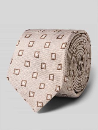 Gierremilano Seidenkrawatte aus reiner Seide mit Logo-Patch (7,5cm) in Sand, Gr&ouml;&szlig;e 1