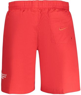 Nike Logo Print Swim Swim Shorts - Red