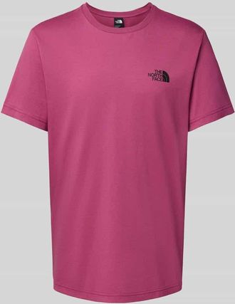 The North Face T-Shirt mit Label-Print in Bordeaux, Größe XXL