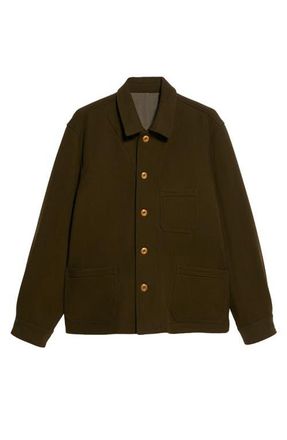 Fortela Seneca Wool Twill Jacket in Military Green at Nordstrom, Size 54 Eu