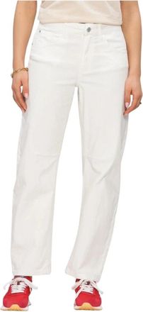 Simple Luna Broek - Dames - Regular Fit Jeans - Wit - M - Jeans