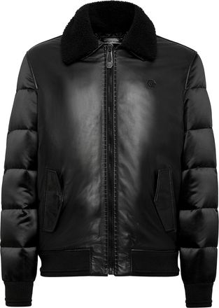Philipp Plein Lambskin and Nylon down Bomber Philipp Plein TM