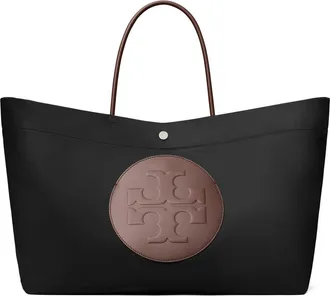 Tory Burch Ella Twist Reversible Tote in Black at Nordstrom