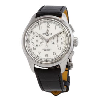 Breitling Pre-owned Breitling Premier B09 Heritage Chronograph 40mm Hand Wound White Dial Unisex Watch AB0930371G1P1