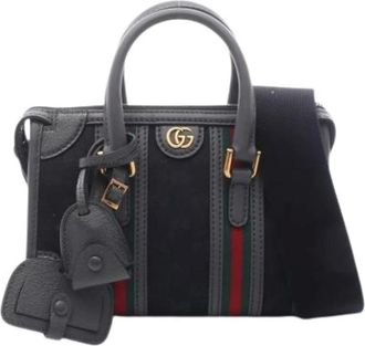 Gucci Pre-owned Mini Bags, female, Black, Size: ONE SIZE Pre-owned Canvas Mini Bag