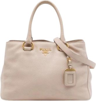 Prada Pre-owned Satchel - Dames - Vintage Shopper - Beige - ONE Size - Leer - Vintage