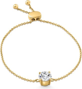 Pompeii3 Certified 2Ct Diamond Solitaire Slider Bracelet 14k Gold Lab Grown