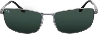 Ray-Ban Green Classic G-15 Rectangular Mens Sunglasses RB3498 004/71 61