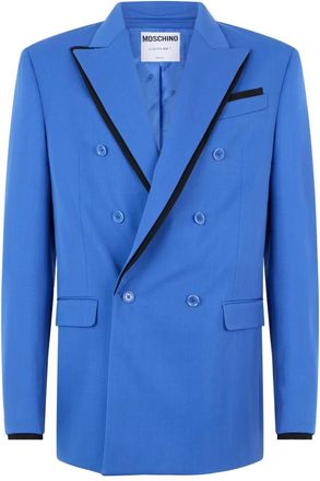 Moschino Blazer met dubbele knopenrij - Heren - Blazers - Blauw - 2XL - Wol - Jassen