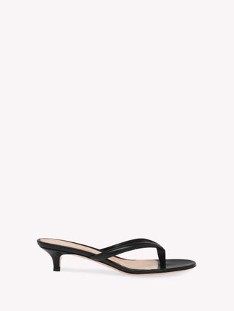 Gianvito Rossi Calypso Thong in Black Lamb Leather at Nordstrom, Size 38.5