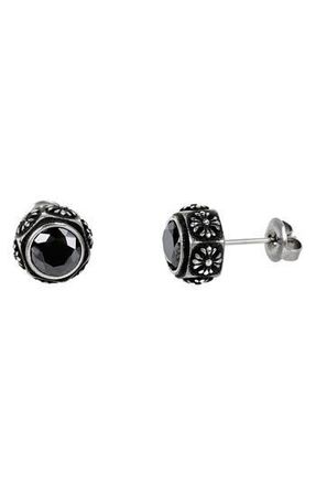 Ed Hardy Mens Cubic Zirconia Stud Earrings in Silver at Nordstrom Rack