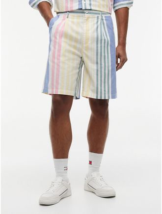 Tommy Hilfiger Mens Tommy Jeans Striped Oxford Short - Multi - 32