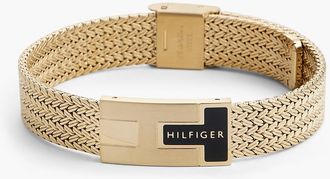 Tommy Hilfiger Mens Nautical Mesh Bracelet - Gold