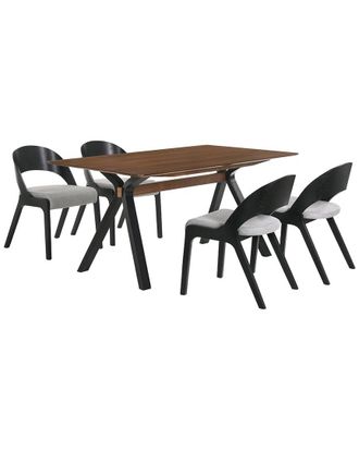 Armen Living Laredo And Polly 5Pc Rectangular Dining Set