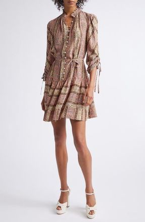 Cinq &agrave; Sept Junie Pepper Paisley Shirtdress in Amour Pink Multi at Nordstrom, Size 12