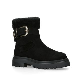 Steve Madden Womens Suede Fabric Lodge 015 Boots - Black - Size UK 6