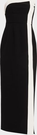 Milly Garcelle Strapless Two-Tone Column Gown