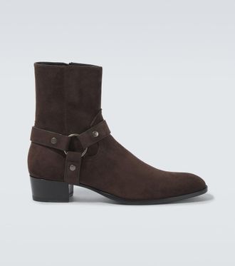 Saint Laurent Stivaletti Wyatt Harness 40 in suede