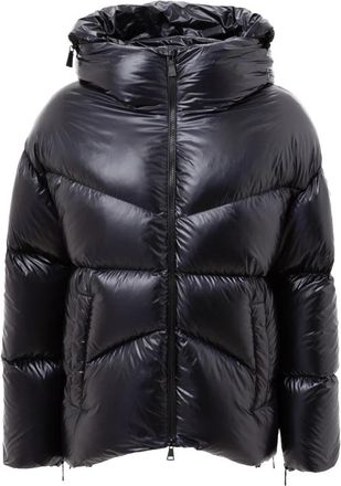 Add Gewatteerde jas met capuchon en verdwijnend logo - Dames - Gewatteerde jassen - Blauw - XL - Jassen