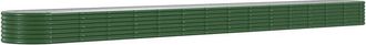 vidaXL Jardinera arriate acero galvanizado verde 620x80x36 cm vidaXL