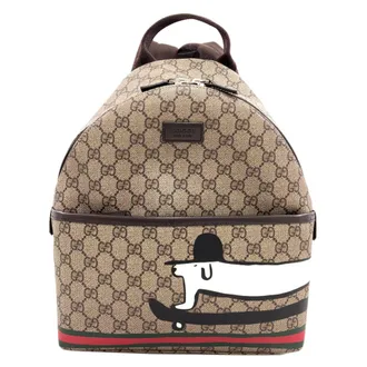 Gucci Brown Pvc Backpack (Pre-Owned)