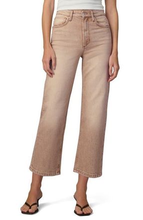 Joe's The Margot High Waist Crop Straight Leg Jeans in Washed Tannin at Nordstrom, Size 32
